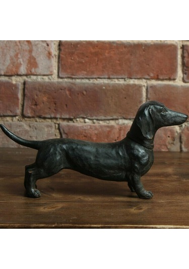 Homyl Reçine Köpek Heykeli Masaüstü Heykel Dekor Modern Ev 18 5 11cm