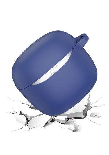 Jbl Tune Flex 2 Uyumlu Mat Silikon Kapak Kılıf+kanca Lacivert