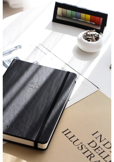 A5 Bullet Journal Noktalı Defter 140 Gr. 80 Yaprak Deep Charcoal Siyah