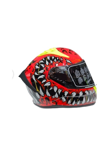 Mts M-801 Demon Fullface Güneş Vizörlü Motosiklet Kaskı Kırmızı