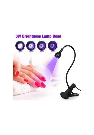 Xurunkeji Taşınabilir Ev Tırnak Lambası Led Tırnak Kurutucusu Tırnak Kürleme Lambası Siyah Kaz Boynu Ve Jel Tırnaklar İçin Uygun Klipsli