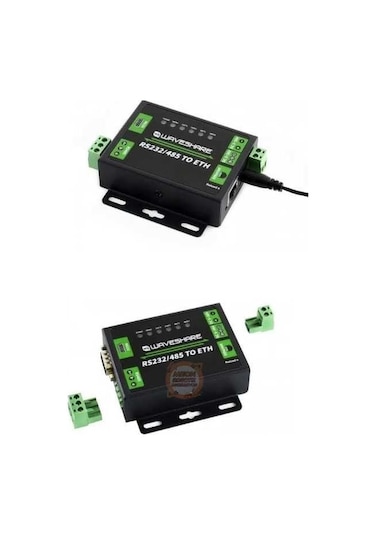 Endüstriyel Rs232/rs485-rj45 Ethernet Dönüştürücü Waveshare Çift Seri Bağlantı Noktası
