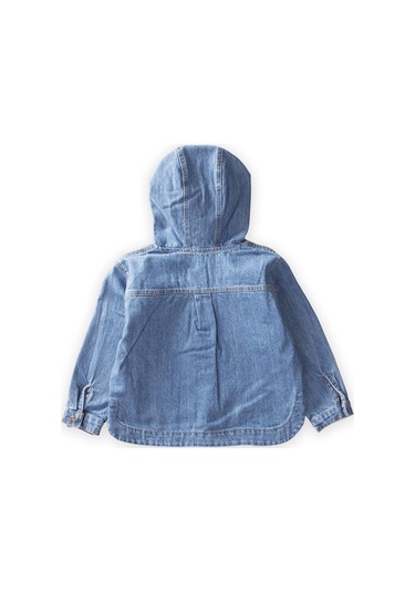 Cigit Kapşonlu Kot Ceket 2-7 Yaş Mavi Mavi