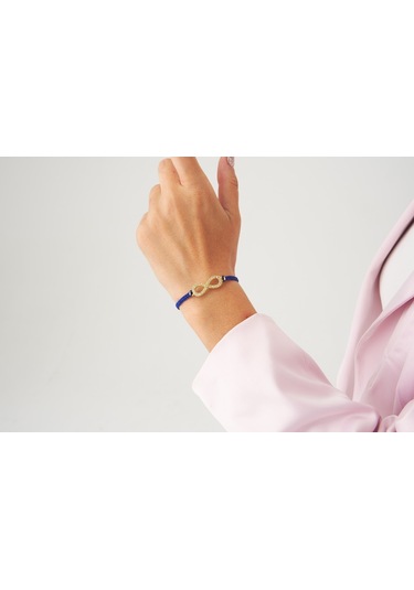 Evakitapvesanat Lacivert Sonsuzluk Örgü Ip Best Friends Bileklik