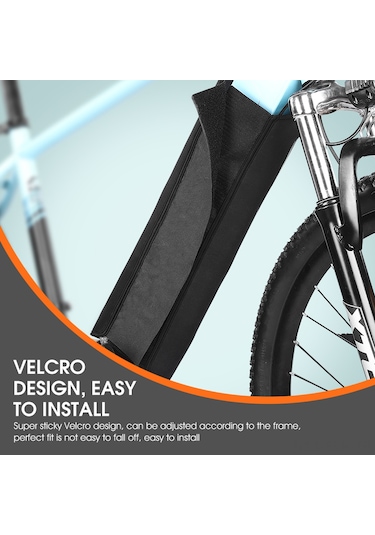 Xindoker Elektrikli Bisiklet Batarya Koruması - Reflektif, Su Ve Toz Koruyucu, Dayanıklı Poliester Malzeme, Gece Güvenliği Sağlar Siyah