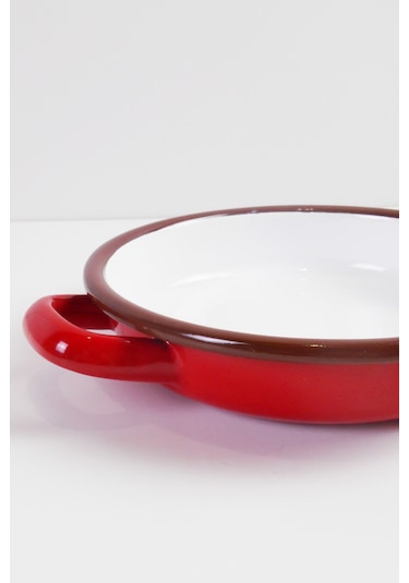 Kırmızı Emaye Sahan 18cm