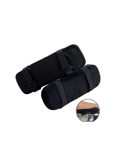 Geeksen Ev Koltuk El Dizlikleri - Hafıza Pamuklu, Dayanıklı, Konfor Verici, Siyah 23.5x7.5x3 Cm Siyah