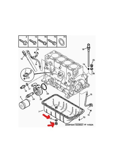 Peugeot Citroen 1.4 -1.6 Hdı Yağ Karter Tapası 031129