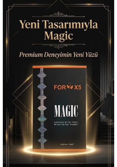 Diyetix Forx5 Magıc Yeni Karışık Bitki Tozu Bitkisel Özlü Karışım 30 Şase Yenilenmiş Premium Kutu 90 G