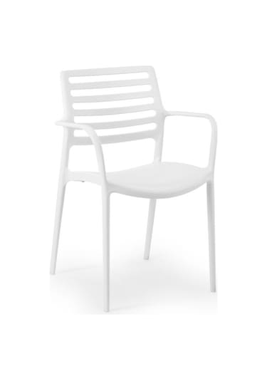 Bintaşmobilya 2 Kişilik Beyaz Bahçe Masa Sandalye Takımı Beyaz