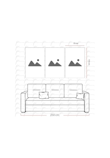 Atatürk Köşesi Triple Miyrem-cam Tablo