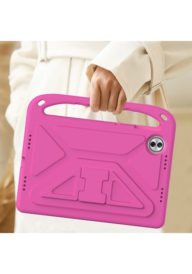 Honor Pad 10 Kılıf El Tutacağı Destek Standı Tablet Eva Kılıfı - Gül Tablet Kılıfı