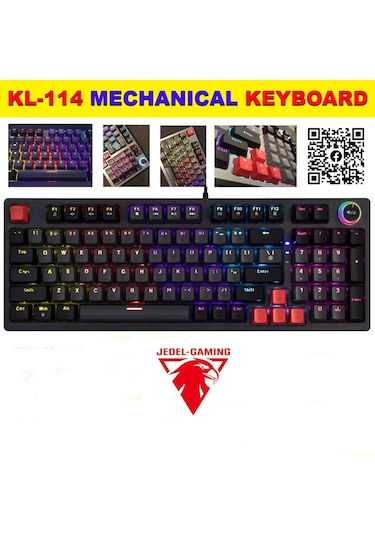 Rgb 96 Tuşlu Gaming Klavye 20 Işık Modu Ayarlanabilir Parlaklık Blue Switch Uzun Ömürlü