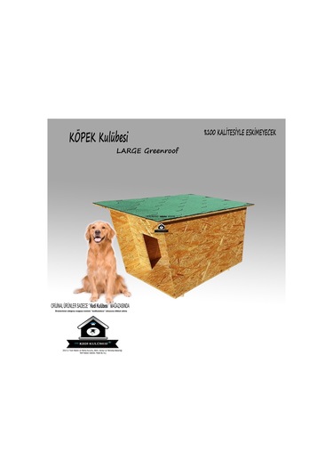 Köpek Kulübesi Greenroof Large Su Geçirmez