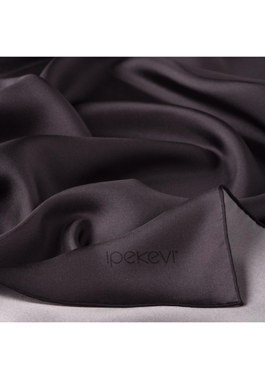 İpekevi Düz Twill İpek Eşarp - Füme - Füme