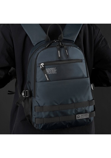 Wepower 2329 Su Geçirmez Naylon Rahat Sırt Çantası Nefes Alabilir Erkek Sırt Çantası 14 Inç Dizüstü Bilgisayar İçin Koyu Mavi