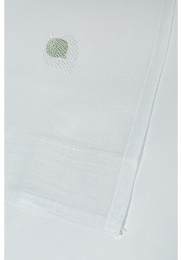 Emi Tül Perde Yeşil 140x250 Yeşil - Beyaz