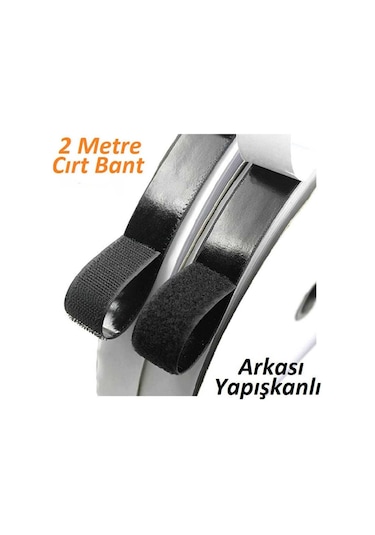 Yapışkanlı Siyah Cırt Cırtlı Bant 2 Mt Amerikan Fermuarı 2 Cm Gen