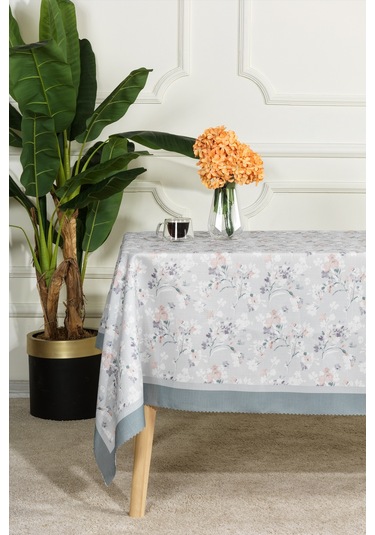 Elart Floret Masa Örtüsü Digital Baskılı 160x220 Cm Yeşil Yeşil