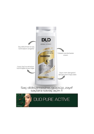 Duo Pure Active Herbal Extract Dökülen ve Geç Uzayan Saçlar İçin Şampuan 400 ML