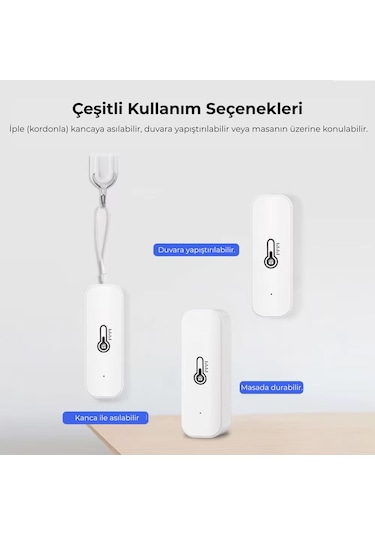 Barfas / BV0220 - Tuya Uyumlu Sıcaklık ve Nem Sensörü