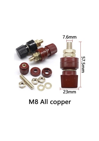 Born Klemens 8mm 1 Adet Kırmızı + 1 Adet Siyah
