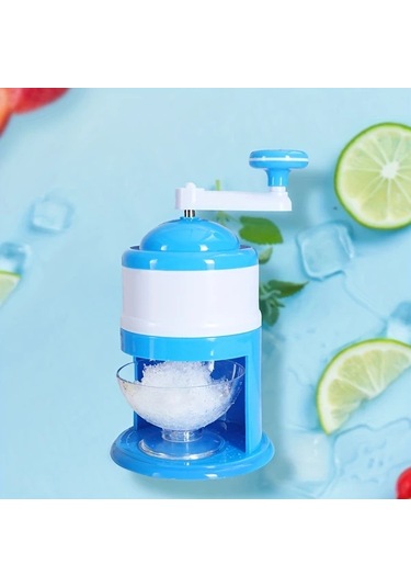 Fochsia Mavi Manuel Buz Kıyma Makinesi - Dondurmalar Smoothieler Ve Partiler İçin Mükemmel