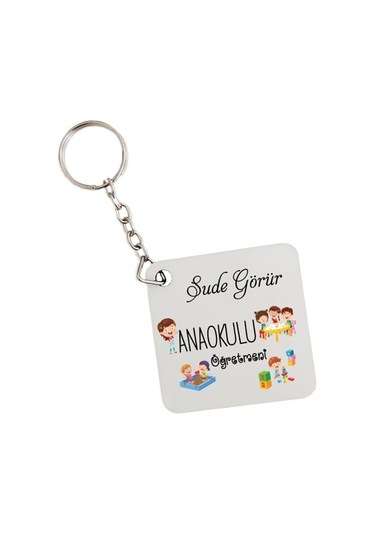 Anaokulu Öğretmenine Hediye Kişiye Özel Isimli Anahtarlık
