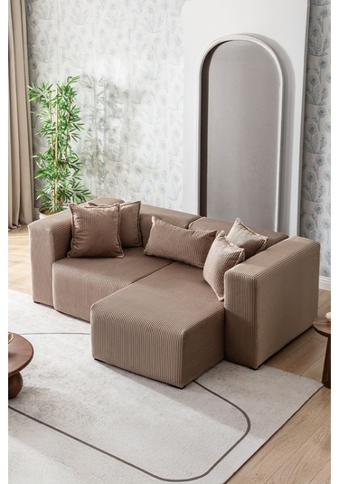 Katt Modüler Ekstra Rahat İskeletli 2 Li Koltuk 10 Renk Bej