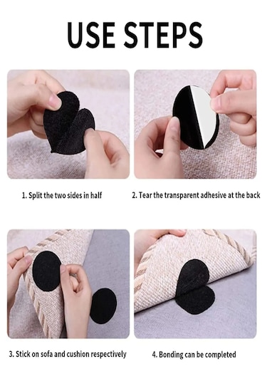 20 Adet Halı Kilim Koltuk Örtüsü Kaydırmaz Sabitleyici Cırt X