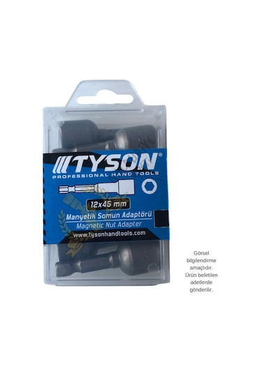 Kupa Tyson Manyetik Somun Sıkma Adaptörü - 12 Mm. - 4.5 Cm. - 2 Adet