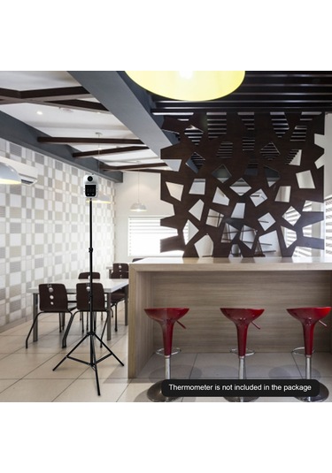 Yaleker Sıcaklık Ölçer Tripodu 2.1m Yükseklik Ayarlanabilir Çelik Malzeme Siyah 1/4 Vida Ev Ofis Okul Kullanımı