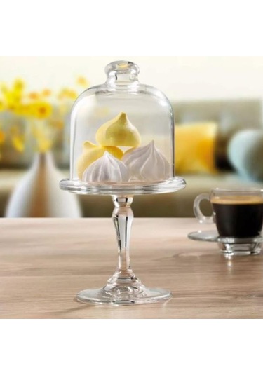 Paşabahçe 96456 Mini Pattiserie Ayaklı Kapaklı Fanus