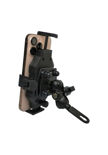 Motosiklet Telefon Tutucu Ayna Bağlantılı Titreşim Modüllü Tüm Motorlara Uygun Motor Telefon Tutucu