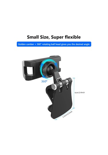 Cbtx Çok İşlevli Cep Telefonu Tutucu Araba Arka Koltuk Güneşlik Mutfak Bavul İçin 360 Dönebilen Braket - Gri