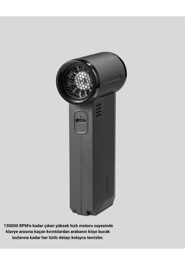 130000 Rpm Çok Fonksiyonlu Şarjlı Hava Üfleme Ve Vakum Temizlik Cihazı