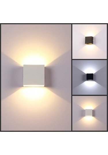 Tongxida Alüminyum Modern Led Duvar Lambası 6w 3000k Sıcak Işık - Koridor, Salon, Yatak Odası İçin Siyah简约设计 Diğer