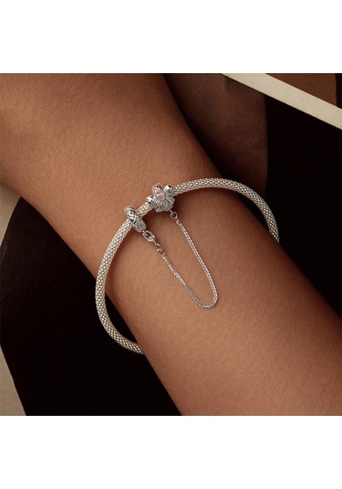 Platin Kaplamalı Romantik Yay Güvenlik Zinciri Dıy Boncuklu Diğer Çok Renkli