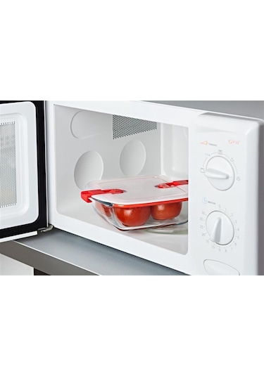 Pyrex Mikrodalga Dikdörtgen Saklama Kabı 2.5 L Çok Renkli