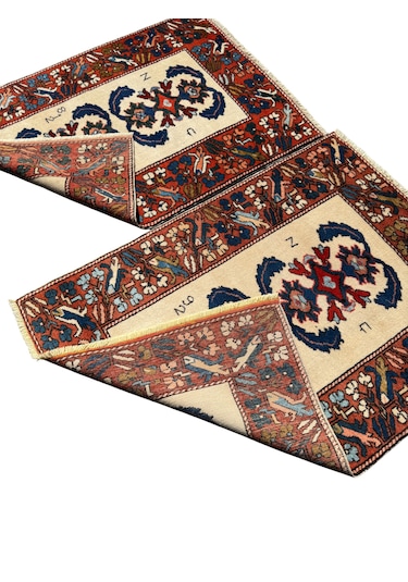 El Dokuma İmzalı Çanakkale Dobag Halısı 102x147 Kök Boya %100 Yün Halı Kiremit