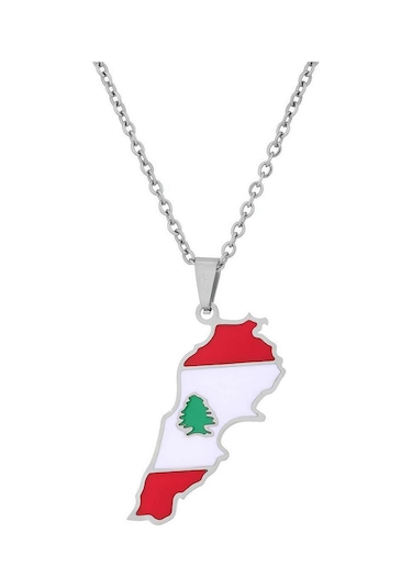 Titanyum Çelik Lübnan Haritası Ve Bayrağı Kolye Ucu Paslanmaz Çelik Yağ Damlası Kolye Erkek Ve Kadın Titanyum Çelik Takı Gümüş Titanyum Çelik Lübnan Haritası Ve Bayrağı Kolye Ucu Paslanmaz Çelik Yağ Damlası Kolye Erkek Ve Kadın Titanyum Çelik Takı Gümüş