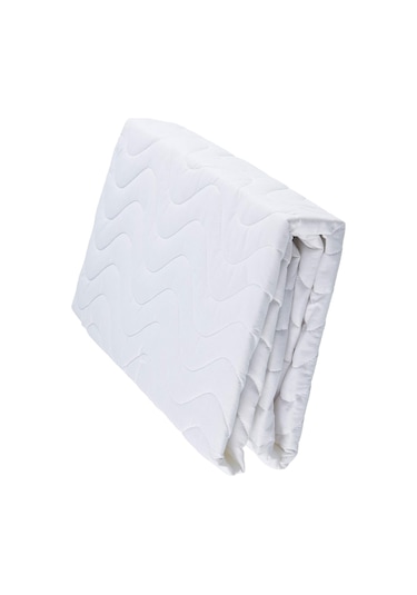 Derbey Kapitoneli Sıvı Geçirmez Alez 220x200 Cm Çift Kişilik Köşe Lastikli Beyaz