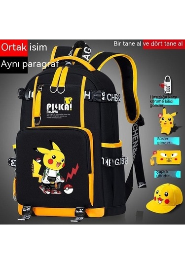 Bikachu Cool Okul Çantası-siyah