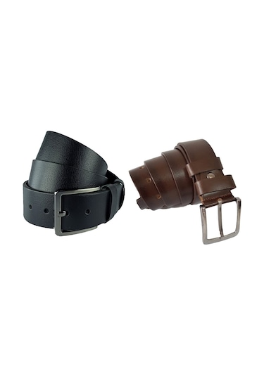 Deribond Hakiki Deri 2 Adet Erkek Kemer