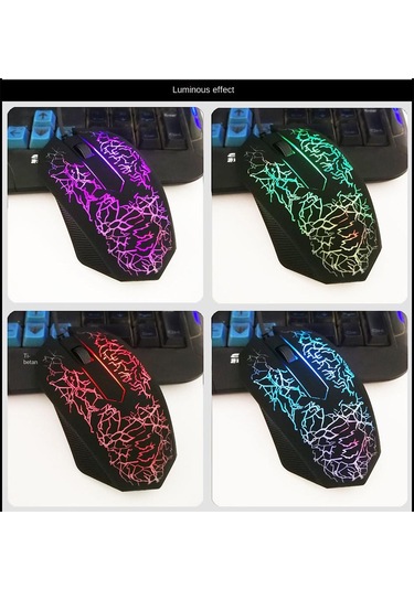 1 Adet Renkli Led Bilgisayar Oyun Faresi Profesyonel Süper Ince Oyun Faresi Kablolu Fare Hmm Diğer