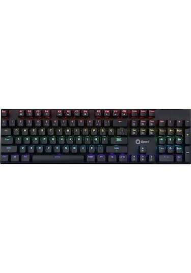 Qpart MECH-2000 Blue Switch Bilek Destekli Rgb Kablolu Mekanik Klavye