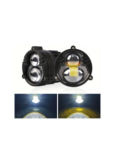 Motion003 1 Bilgisayar Kamyon Araba Led Sis Farı Yüksek Düşük Işık Kehribar Beyaz İki Renkli Motokros Lazer Spot