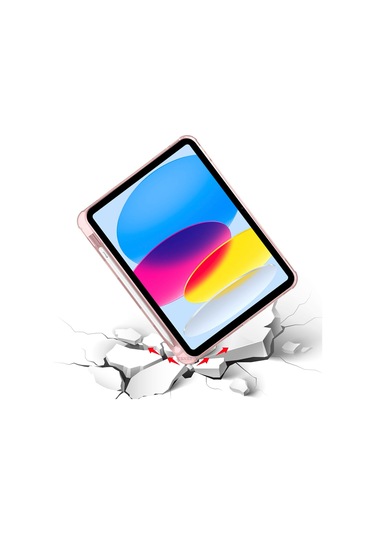 İpad 10.nesil 10.9 İnç 2022 Uyumlu Üçgen Katlanabilir Kalemlikli Standlı Akıllı Kılıf