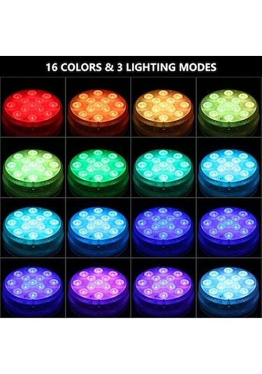 Trendooze Zamanlayıcı Ve Ve Uzaktan Su Su Rgbw Rf Renk Modu, Mıknatıs Led Lambası, Kumandalı Kafaları, Işığı, Işığı Ip68 Havuz Havuz Geçirmez Fonksiyonu, Fıskiye Emme Daldırılabilir Aydınlatma Altı Adet 3 16 13 Hz