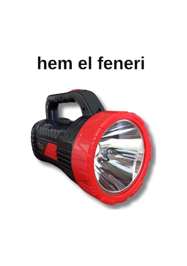 Ultra Güçlü 3000 Metre Mesafeli 8 Saat Çalışma Süreli5w El Feneri Gk-6608 Kırmızı